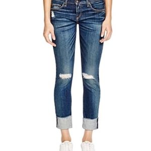 Rag & Bone Mabel deep blue crop boyfriend jeans